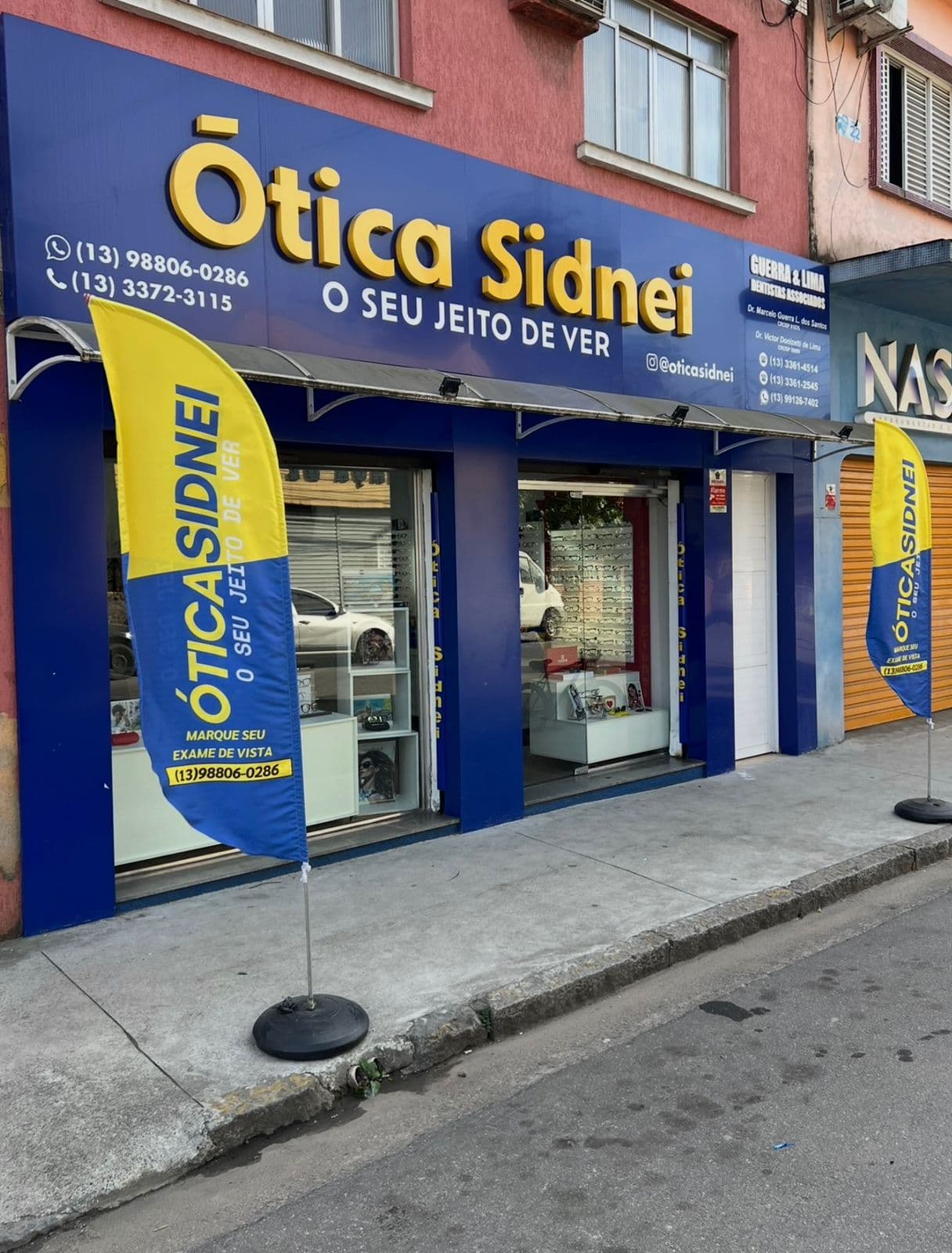 Fachada da Ótica Sidnei - Cubatão